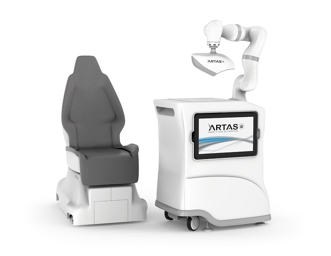 The ARTAS iX Robotic Hair Restoration Robot with chair