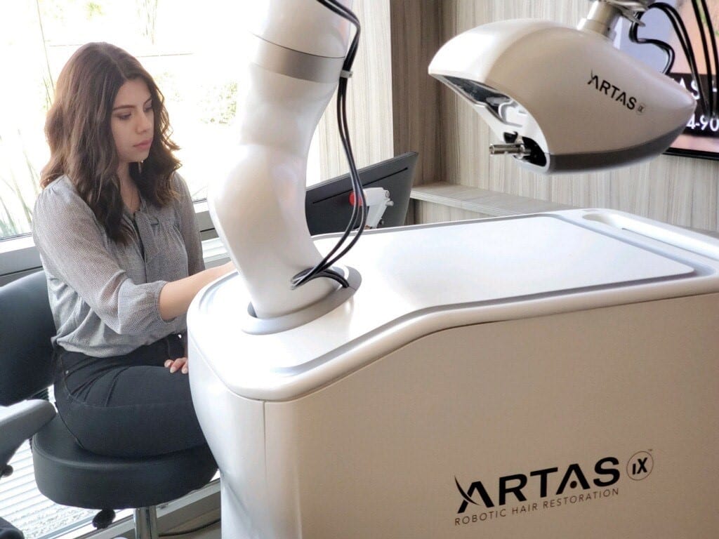 robotic Hair RX operating room with Artas IX machine